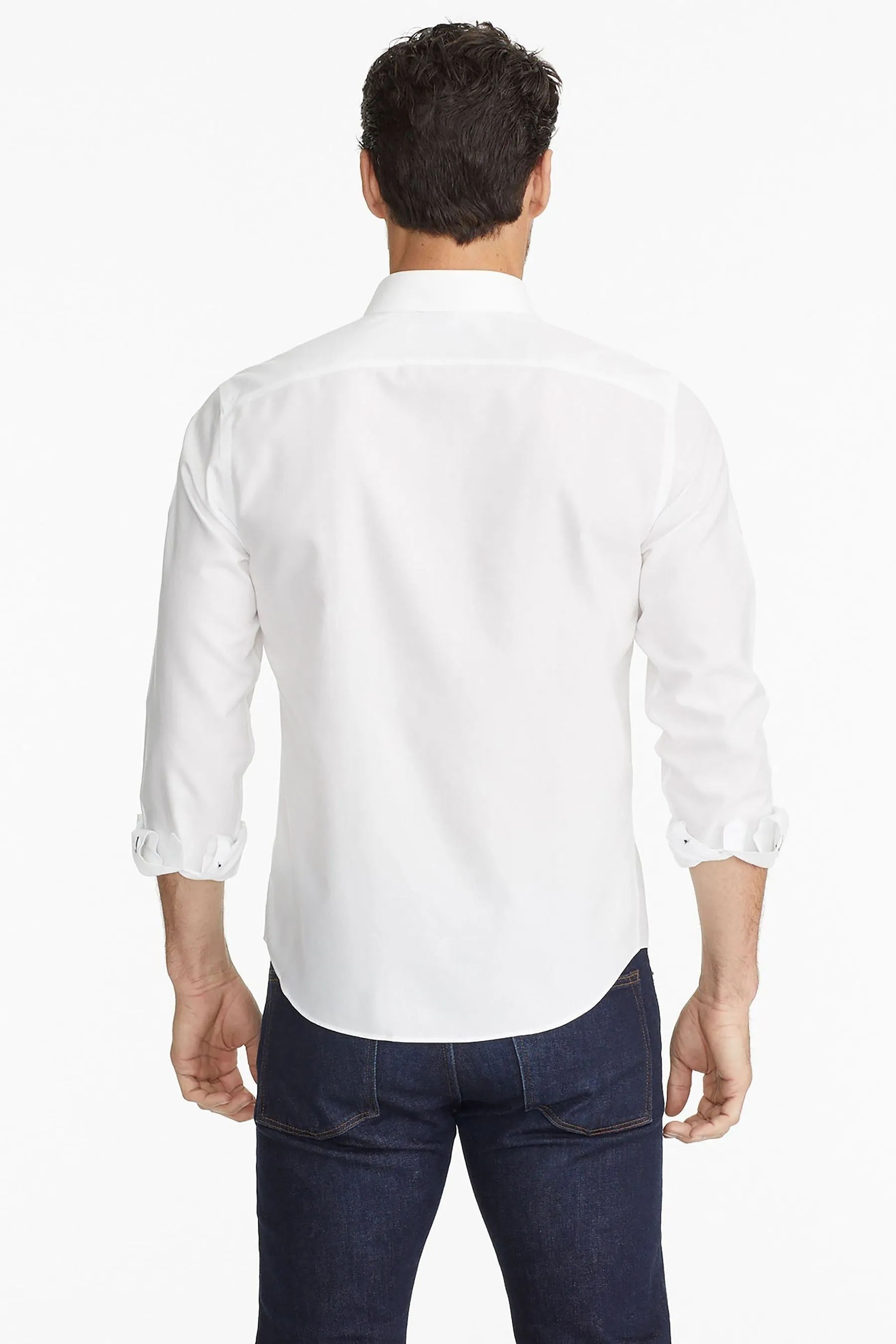 UnTuckIt 100% cotone senza pieghe vestibilità rilassata camicia Las Cases    