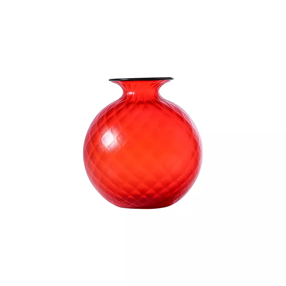 Vaso Venini Balloton Rosso Sabbiato Mini 12,5 cm 100.14