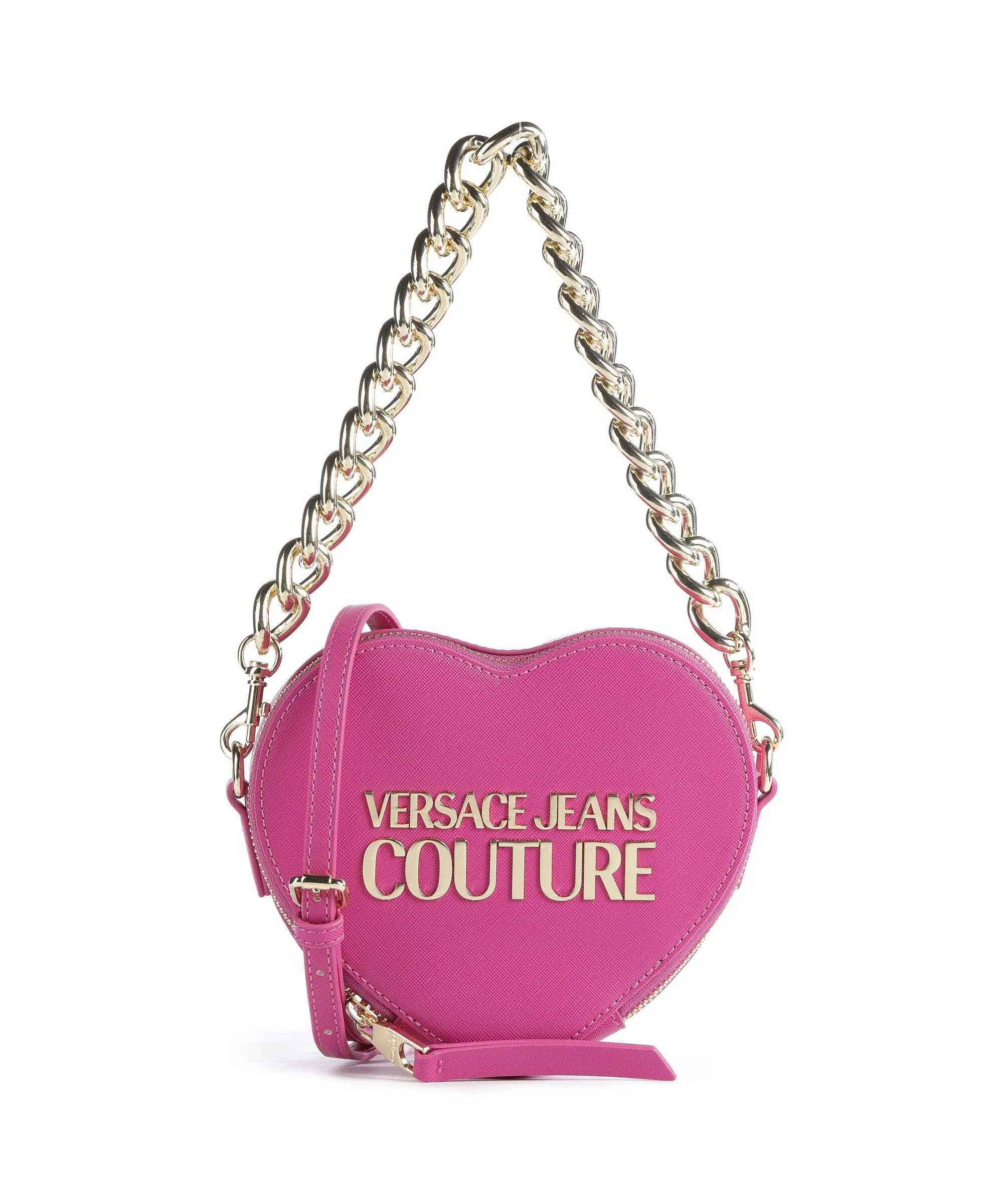  Versace Jeans Couture Logo Lock Borsa a spalla pelle sintetica pink  