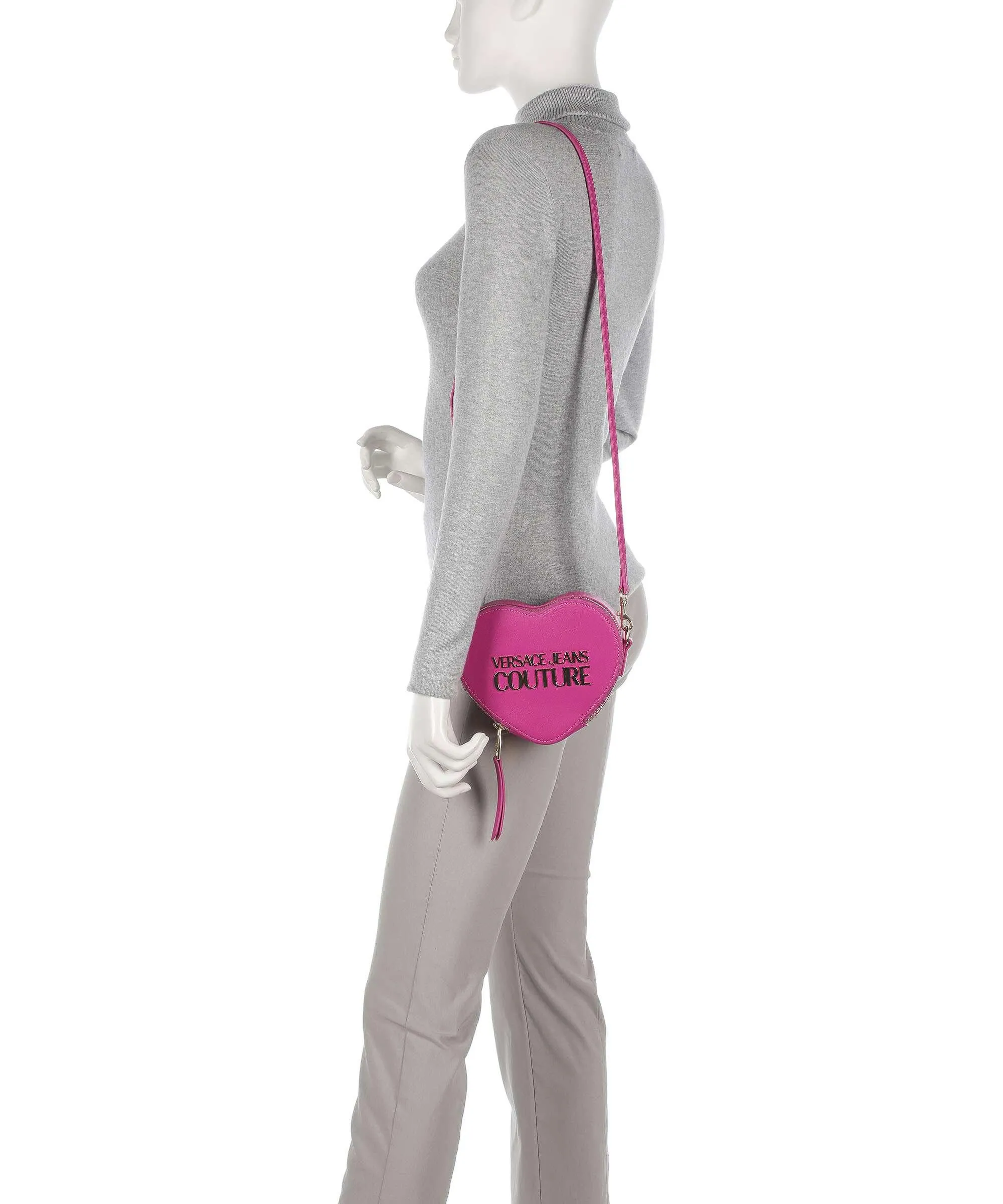  Versace Jeans Couture Logo Lock Borsa a spalla pelle sintetica pink  