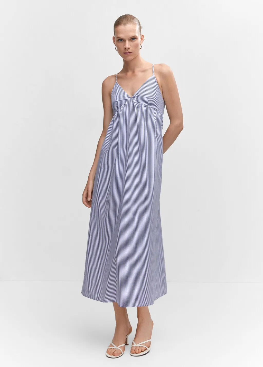 Vestito cotone schiena incrociata