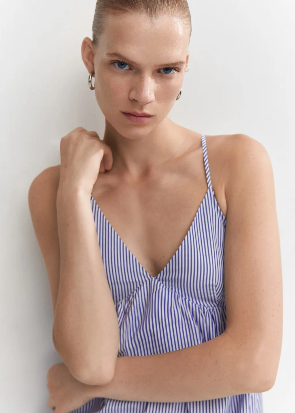 Vestito cotone schiena incrociata