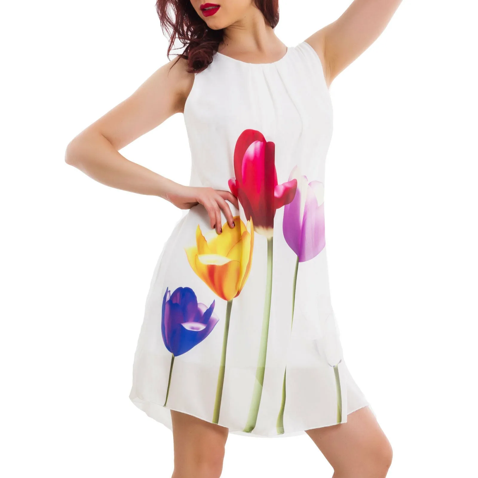 Vestito donna chiffon velato VB-1691