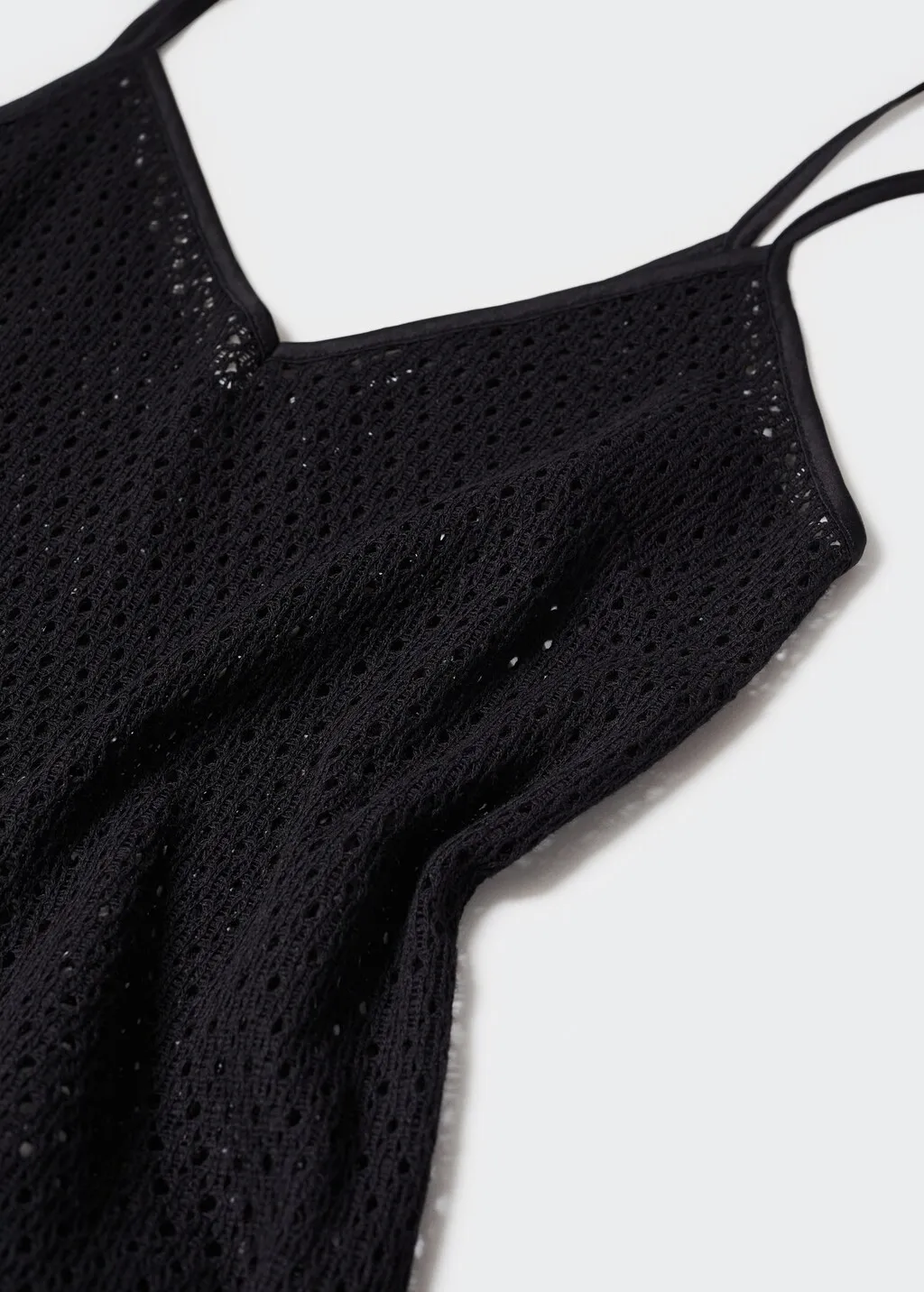 Vestito lungo maglia traforata