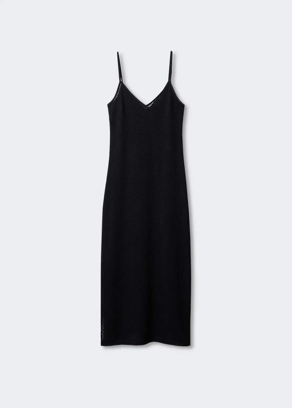 Vestito lungo maglia traforata