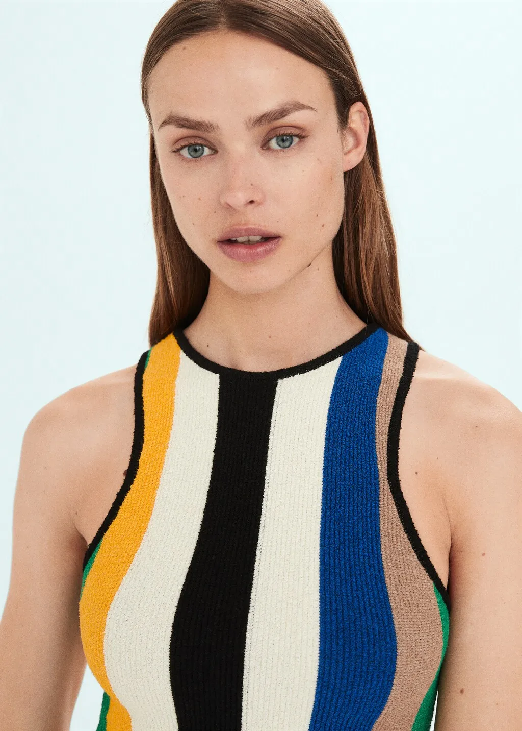 Vestito maglia midi multicolore