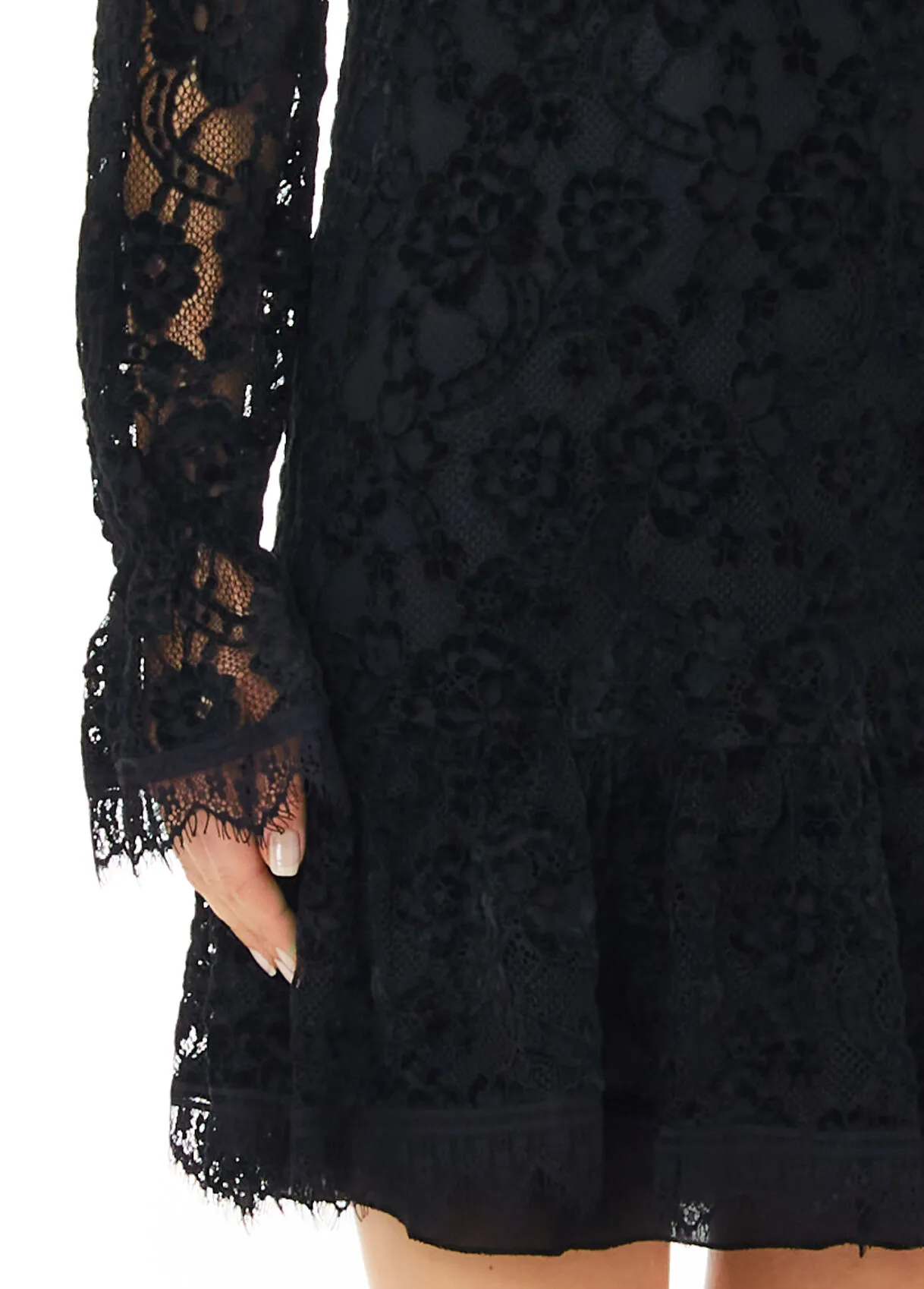 Vestito nero in pizzo