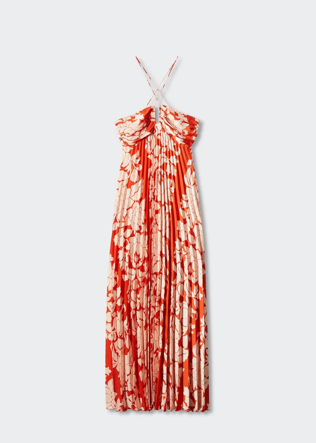 Vestito plissettato collo halter