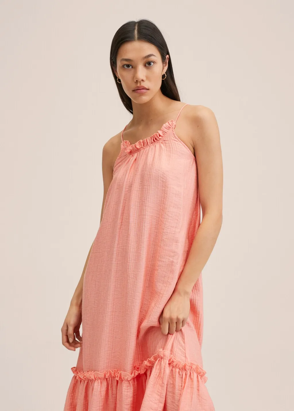 Vestito volant lyocell