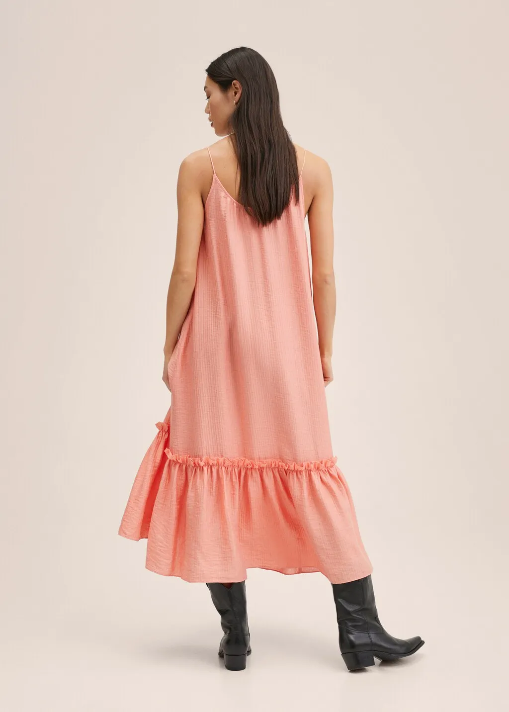 Vestito volant lyocell