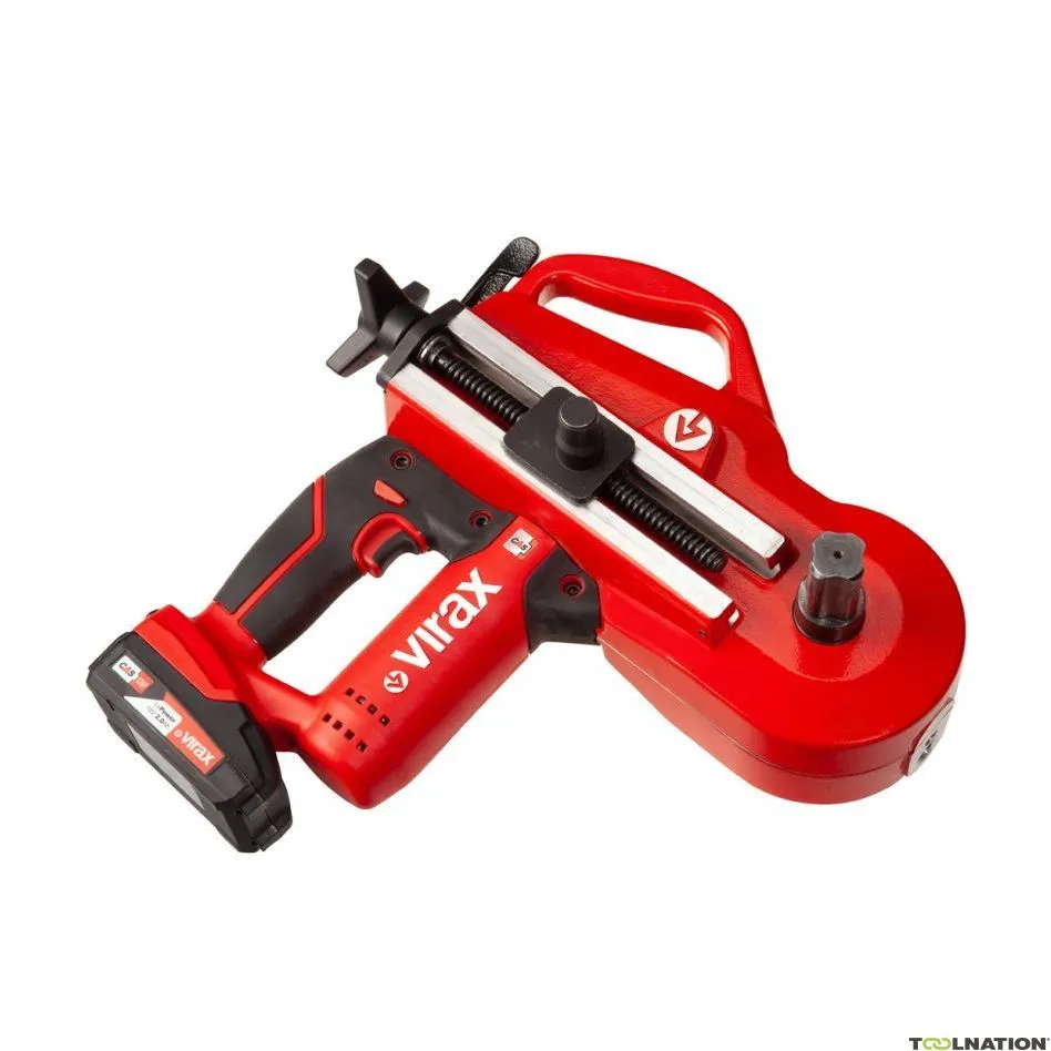 VIRAX 251874 EUROSTEM III Piegatrice a batteria 18V incl. 2x 2,0 Ah e stampo di piegatura 12-14-16-18-22MM