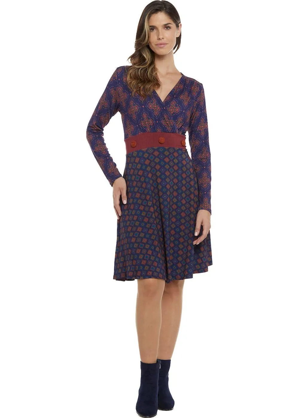 W24D17 - Vestito svasato City Canvas di Baba Design