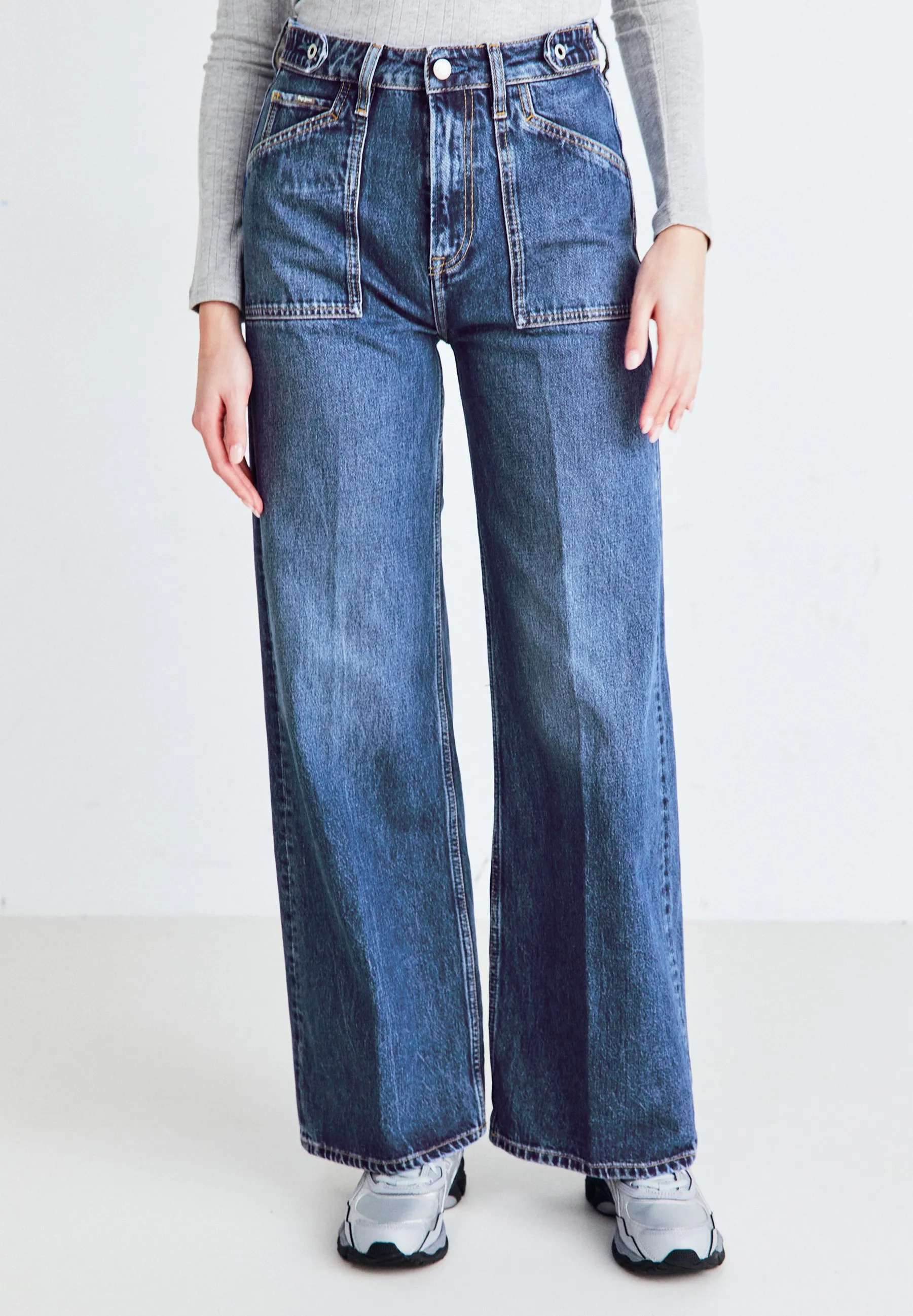WIDE LEG UTILITY - Jeans baggy