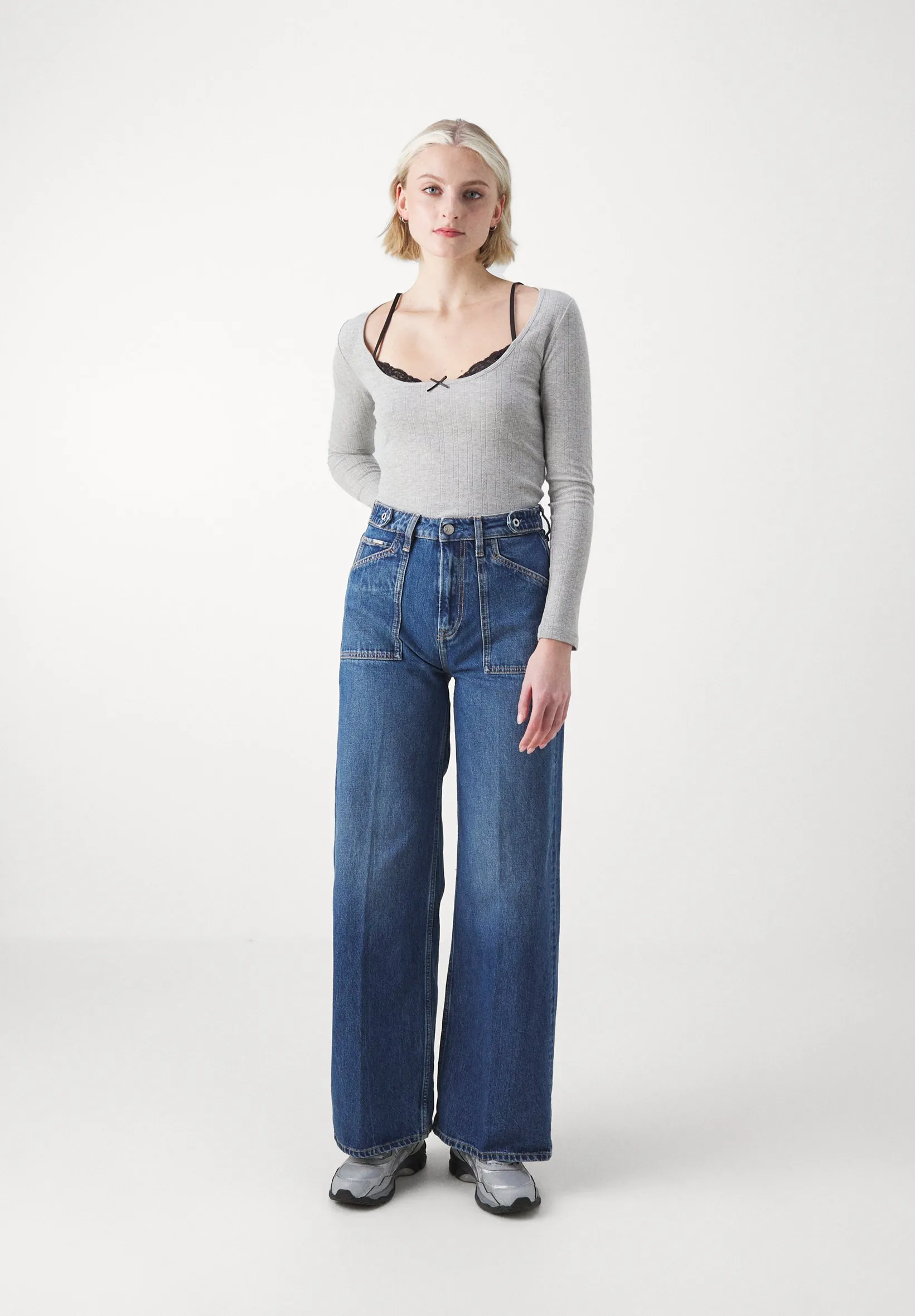 WIDE LEG UTILITY - Jeans baggy