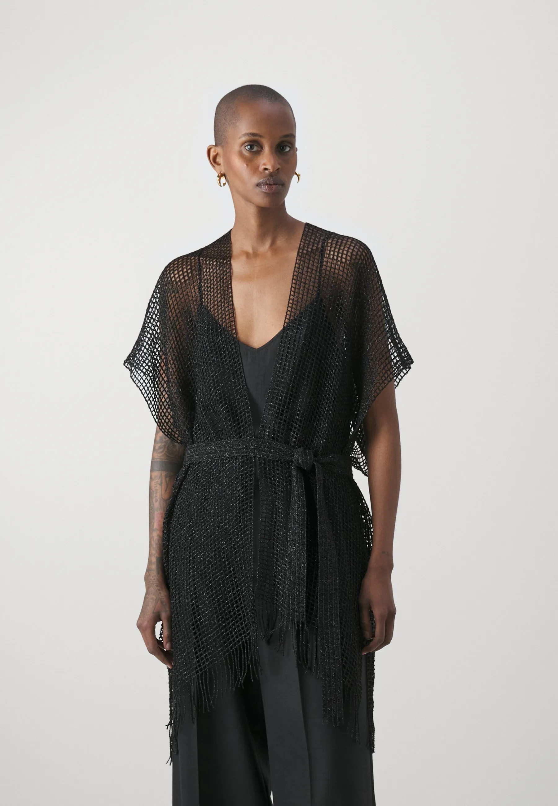 WOVEN GILET - Cardigan