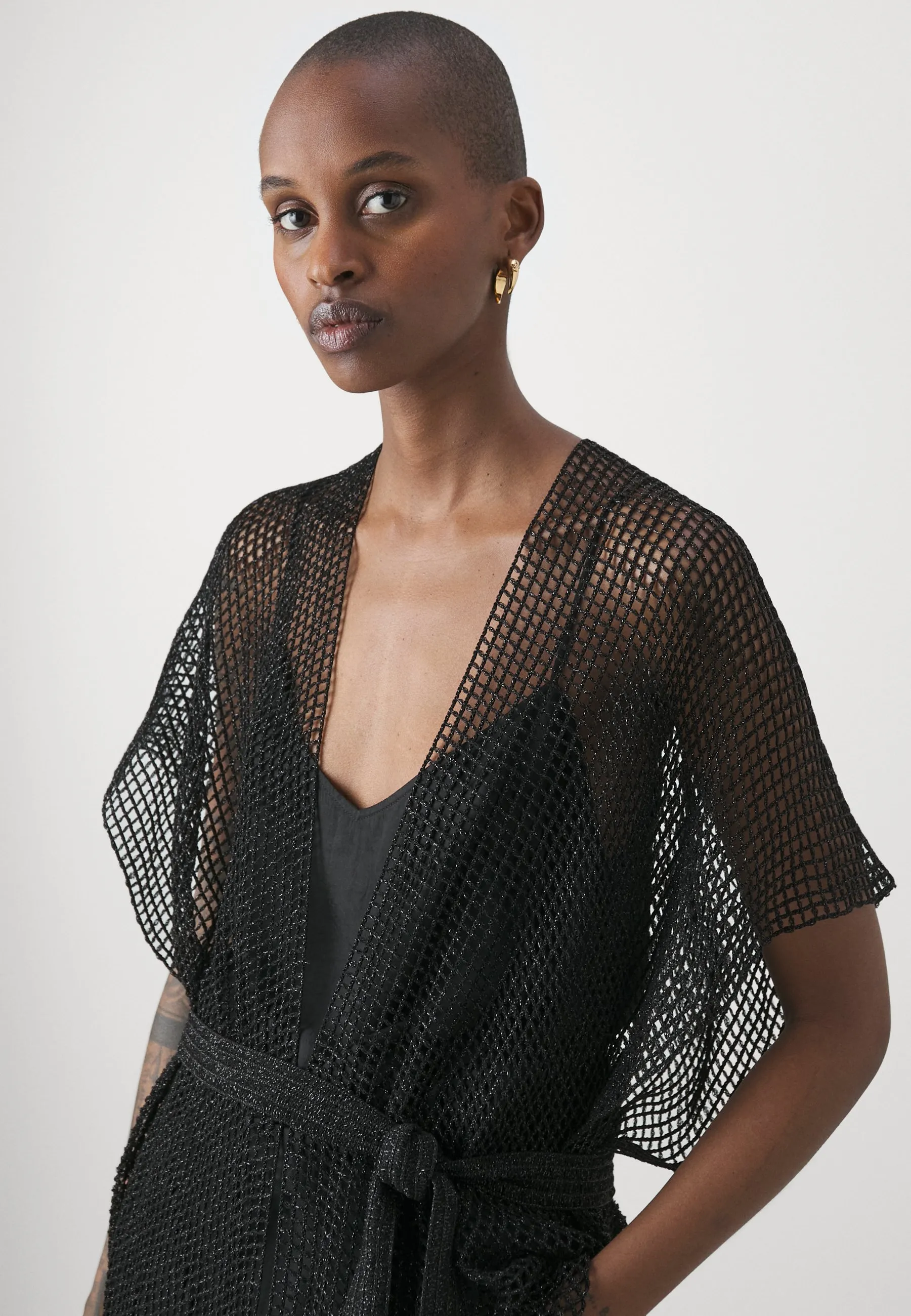 WOVEN GILET - Cardigan