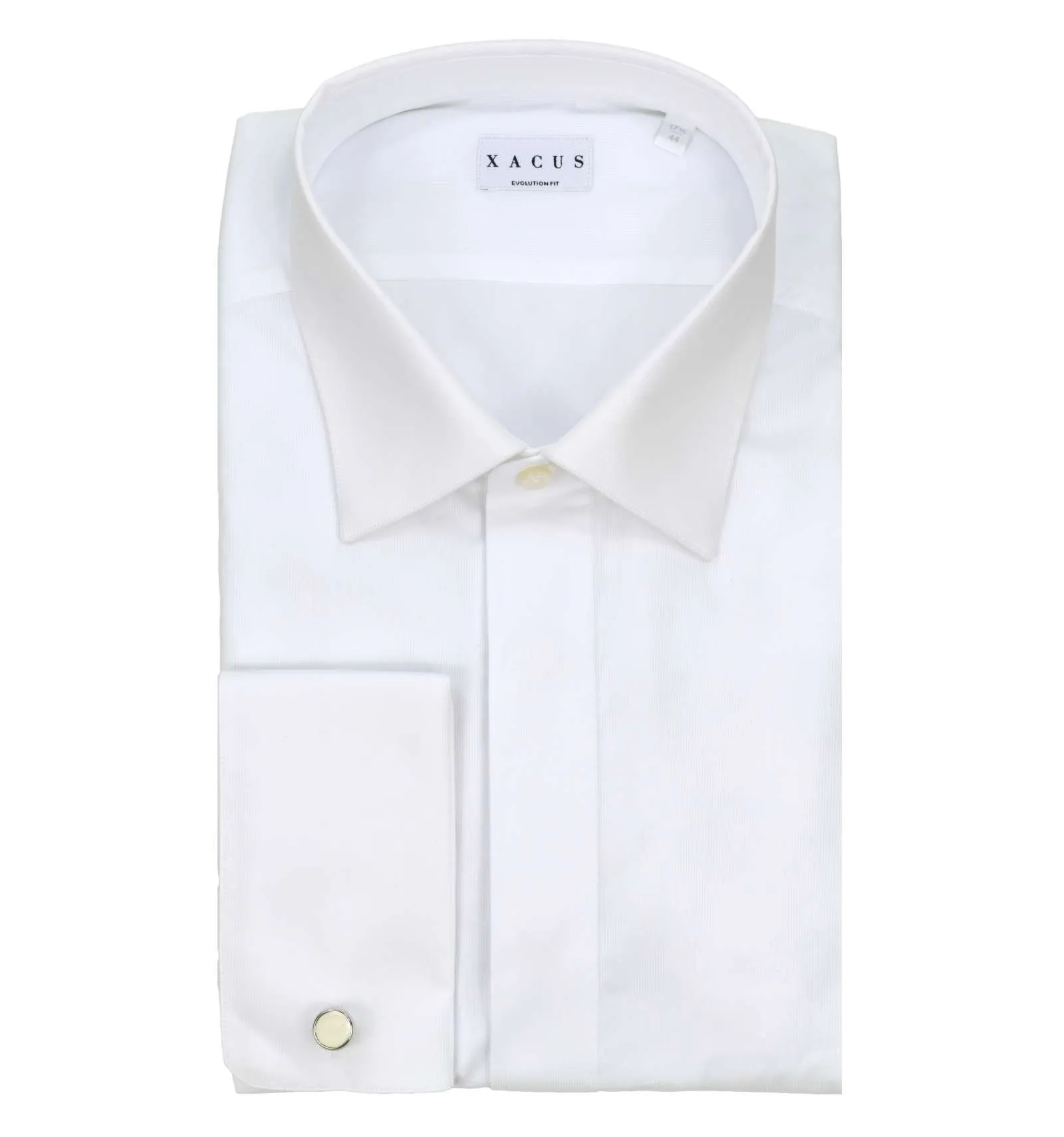 XACUS uomo camicia gemelli bianco righe evolution fit 11288.001 344ML