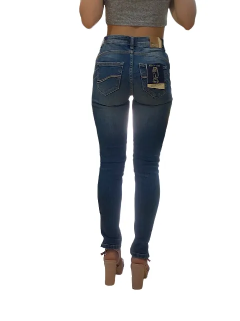 Yes Zee Women's jeans trousers 5 pockets jeggings P377W205 J712 super stone