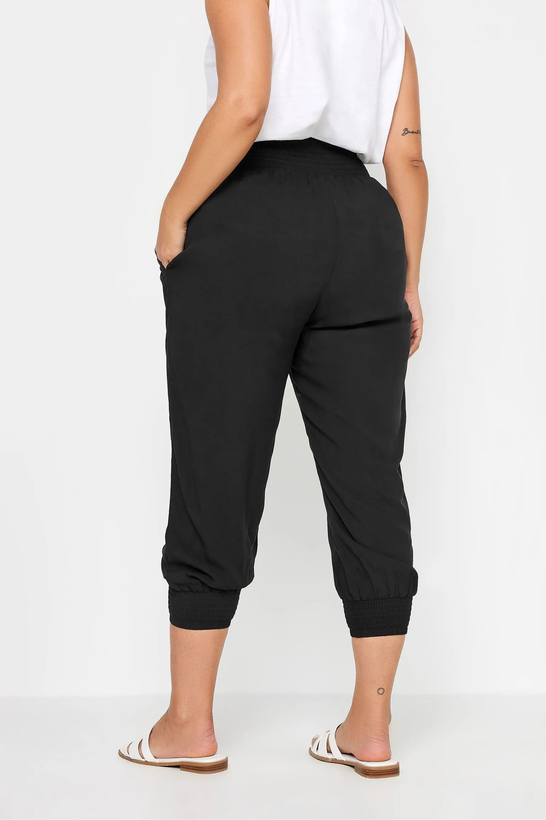 Yours Curve - Pantaloni alaa arricciata