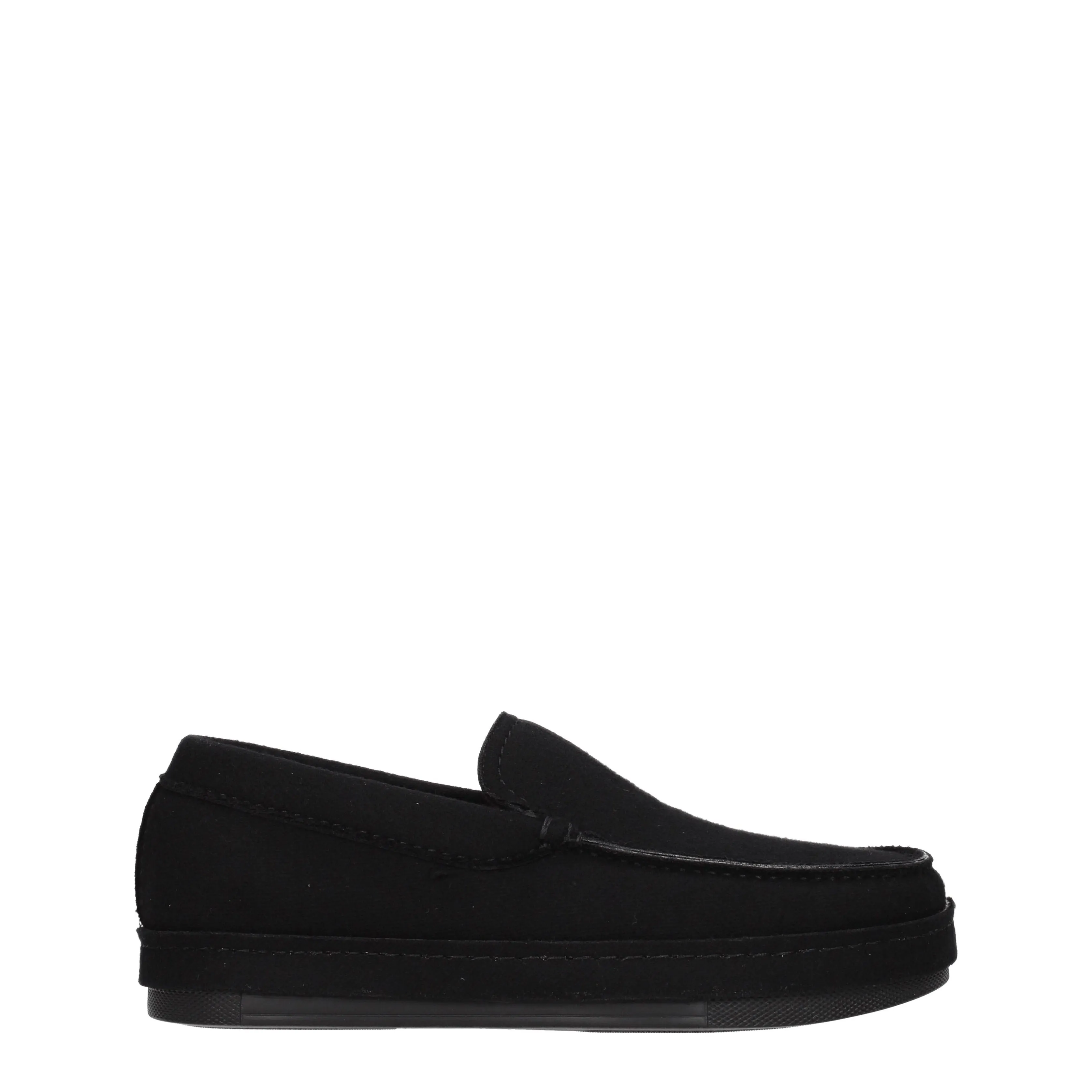 Zegna Mocassini Uomo Feltro Nero